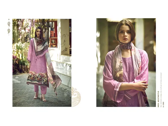 Lavender By Aiqa Fancy Work Muslin Printed Salwar Kameez Wholesale Shop In Surat